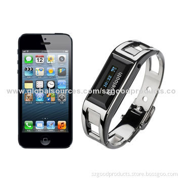 Man Bluetooth bracelets watch with vibrating and anti theft, anti lost function